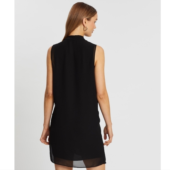 All Saints Cathea Cowl neck Black Sleeveless Dress - Picture 3 of 11